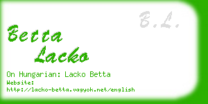 betta lacko business card